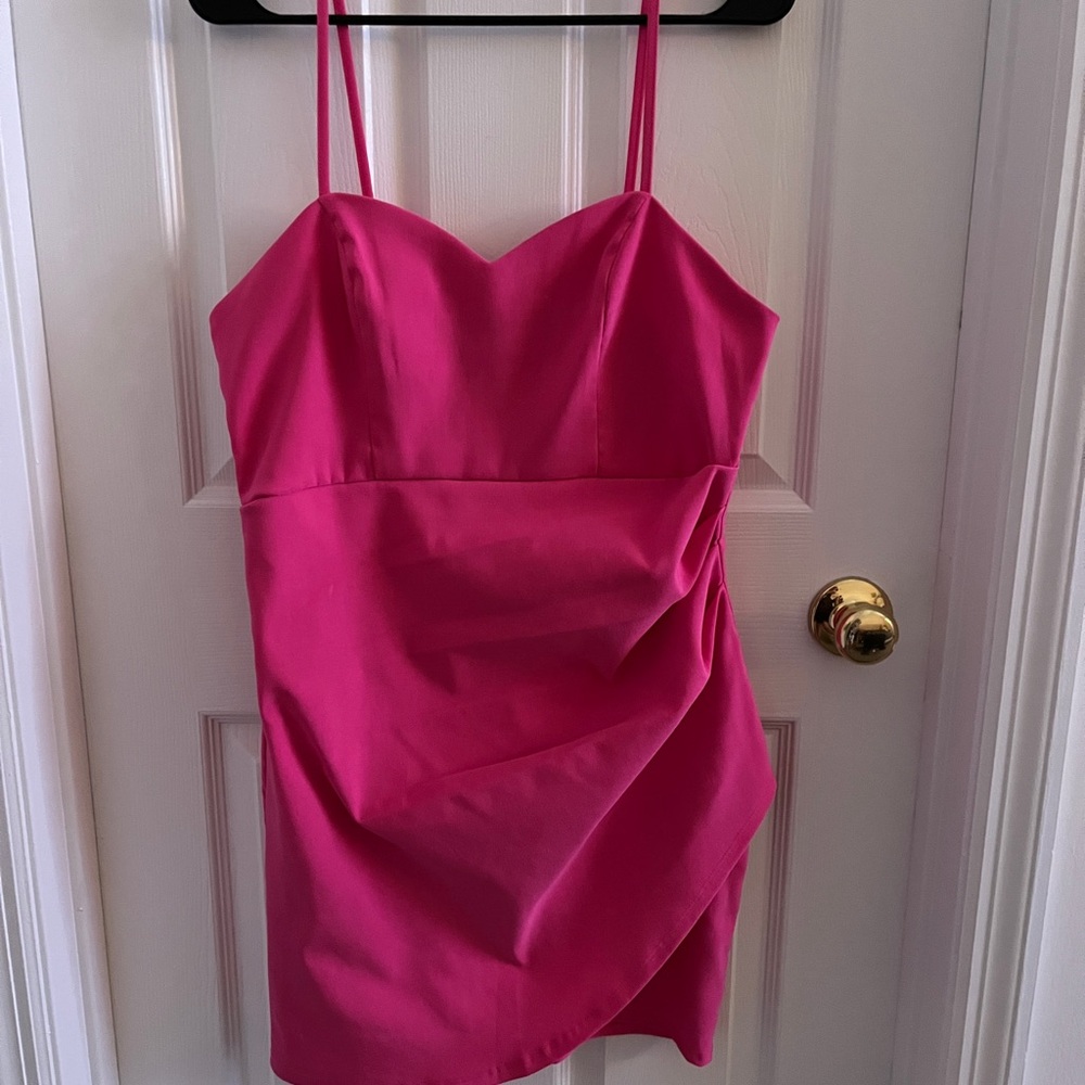 Crystal Doll Fuchsia Mini Dress